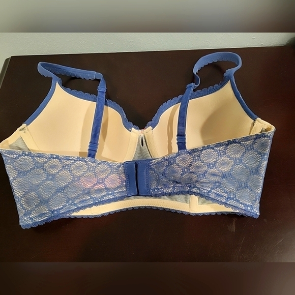 3 for $20 - Body by Victoria Pastel Corset Lace Blue Bra 34C - Picture 5 of 6